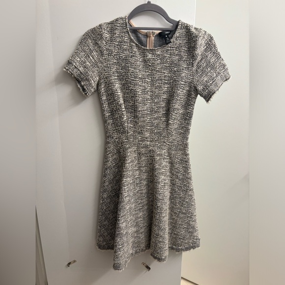 Aqua Gray Tweed Fit & Flare Dress - Picture 2 of 3